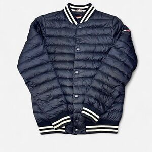 Tommy Hilfiger navy puffer varsity lightweight jacket xs men jackets Blue puffer